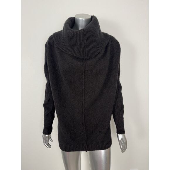 Vince Cowl Neck Sweater Relaxed Fit Wool Camel Brown Cocoa S - Picture 1 of 9